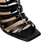 Sandaler Peep Toe Stiletto High Heels Sexy Party Fashion Women skor unik design solid färgpumpar stil holow ut