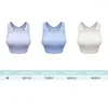 Yoga Outfit Vest Seamless Sports Brassiere Fitness Bra Underwear Undershirt Shockproof Shoulder Lady Lightweight Purple