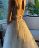 Summer Beach Boho Wedding Dress Lace Tulle V-Neck Backless A-Line Bridal Party Gown Sexy Vestidos De Novias Robe De Mariage 2023