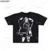 Camisetas masculinas T-shirt Men Summer Men/Mulheres Camisa de tamanho grande gótico de manga curta Anime Prind Prind Men's Clothing Y2K Tops emo