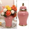 Storage Bottles Chinese Decorative Porcelain Ginger Jars Desktop Ceramic Flower Vase