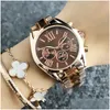 Kvinnors klockor varumärke Women Girl Roman Siffer 3 Dials Style Metal Steel Band Quartz Wrist M 49 Drop Delivery DHZL7