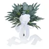 Fiori decorativi Bouquet di fiori artificiali Foglie di rose palmari Forniture per decorazioni per coppia Moglie Ragazza Regalo di compleanno per le vacanze A0KE