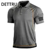 Men's Polos DETTRU Summer Men's T-Shirts Outdoor Activities Tactical Sports Polo Collar Bottoming Sweatshirts 230515