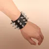 Kadınlar için yeni siyah goth bilezikler punk boho emo spike perçinler deri cazibe cazibe manşet bilezik festivali mücevher partisi hediyeler