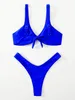 Swim Wear Ztvitality Solid Tie Sexy Bikini Bkini Bra Bra High Bange Bangage Shoop Up Bikini Set Brazilian Swimsuit Женщины.