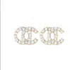Luxurys Designer Brand Brand Dangle Earrings Crystal Drop Earring for Elegant Women Party Wedding Engage Loversギフトジュエリーアクセサリー高品質の20Style