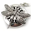 Naszyjniki wiszące 1PC Antique srebrne w kolorze smoczych Dragonfly Naszyjnik