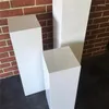 Party Decoration 5st/Set) Wedding White Mental Plinths Display Stand Acrylic Wedding Walkway Pillar For Event Yudao759