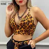 Survêtements pour femmes Femmes Deux Pièces Cheetah Print Crop Top Plain Pocket Design Shorts Set Outfit Costume D'été T230515