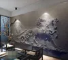 Bakgrundsbilder CJSIR Anpassad tapet Fresco 3D Angel Carriage Reliefs väggmålning för väggar 3 D Papel de Parede Home Decor