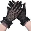 8Pair Women's Fashionable Leopard Print Breathable Mesh Gloves For Driving Sun Protection Gloves