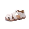 Sandali Bambini Dita dei piedi Sandali con cappuccio Scarpe da spiaggia per bambini Moda estiva semplice Neonati maschi Scarpe da primo camminatore Traspirante Casual 230515