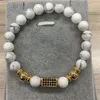 Bracelets de charme Moda Moda Classical Color Retângulo Cubóide Pulseira de luxo Menas de pedra para jóias