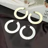 Orecchini pendenti a cerchio tondo Gioielli di moda placcati in oro 14 carati Grosso leggero per regali da donna