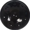 Handpan drum D minor 440Hz 22" (approx. 55.9 cm) 9 notes steel black tambourine musical instrument with soft handbag