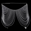 Waist Chain Belts Stonefans Twinkling Chest Chain Rave Set Body Jewelry Multi layered Tassel Crystal Body Strap Chain Bra Bikini 230512