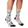 Calcetines masculinos patrón divertido de diversión para hombres harajuku hombres felices hip hop novedoso novio de chicos lindos tripulación casual para