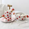 Set di stoviglie CuteLife Set di ciotole per piatti in ceramica con funghi carini Tavolo da pranzo Accessori per la cucina Stoviglie per la decorazione della casa