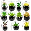 Flores decorativas Planta artificial PVC Suculentas Bonsai Durable Realista Alta calidad