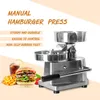 Prensa de hambúrguer 100/130/150 mm Comercial de ferro fundido manual Máquina de cozinha redonda para modelar carne Formadora caseira Fabricante de hambúrguer
