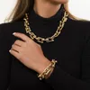 Ingemark Goth U forme grosse chaîne épaisse colliers ras du cou pour femmes hommes Steampunk acrylique résine à la mode fête Boho bijoux collier