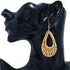 Dangle Earrings Bohemian Ethnic Rattan Handmade Knit Cutout Teardrop Exquisite Simple Women's Personality Creative Jewelry