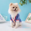Designer Roupas de cães Brands Dog Apparel com Jacquard Letter Padrão Sweater Sweater Classic Pet Casual Wear Cardigan Cardigan Sweeters Knited Coat