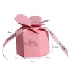 Present Wrap Creative Candy Box Wedding Favor Gift Packaging Ribbon Chocolate Cookie Red Bags Baby Shower Festive Birthday Party Supplies 230515