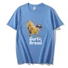 Мужские футболки, когда твоя мама, мейн, хлеб, чесночный хлеб мужчина, женщины Т-рубашки, хараджуку, графический винтажный модный унисекс повседневная свободная футболка 230515