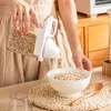 Organizzazione Contenitore ermetico per alimenti, barattolo trasparente per cereali da cucina, con misurino, beccuccio per versare, set di scatole per organizer