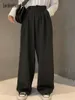 Pantalon deux pièces femme 2023 Retro Warna Solid Liar Celana Kaki Lebar Lurus Perempuan Musim Semi Baru Mode Corée Panjang Kasual Pinggang Tinggi 230515