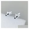 Stud Fashion Threensional Cute Animal Bite Earring Personalized Pierced Earrings Drop Delivery Jewelry Dhgarden Dhhwb