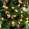 Strings 2m 20leds Xmas String Işık Şeker Bell Noel Ağacı Çelenk Peri Işıkları Pil Güçlü Parti Süslemeleri Aydınlatma