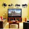 Wall Stickers Retro Motorcycle Creative 3D Sticker Living Room Bedroom Decoration Anime Poster Home Shop DecorationWall