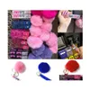 Nyckelringar Söta kreditkort PLER POMPOM Akryl Debit Bank Grabber For Long Nail ATM Rabbit Päls Boll Keychain Pink Cards Clip Nails K DHFAS