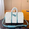 Men's Designer Duffel Bags x YK Keepall 45cm Practical bag Designer Genuine leather outdoor Travel Bag Spring/Summer Limited Edition Unisex handbags qd