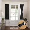 Gordijn thermische black -out 2 paneel Franse deurgordijnen met staaf Pocket Tieback Indoor Sun Blokkering Privacy Grie