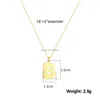 Pendant Necklaces Initials Letter Name Necklace For Women Men Gold Color Square Alphabet Charm Box Link Chain Couple Jewelry Drop De Dhh4B