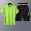 Tracksuits voor heren zomer heren loopt sets joggen sportkleding pakken gym training kleding training jogging sporttracksuit tweedelige set 230515