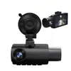 CAR DVR 3-kanaler för bilvideoinspelare 1080p Night Vision Dual Dashcam med GPS G-sensor 170 ° vidvinkel DVR Camera Monitor J08