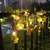 Guirnalda de luces Led de hadas de flores y hojas artificiales, adornos navideños para el hogar, vacaciones, árbol, jardín, decoración de boda, Navidad