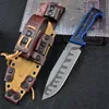 ML M8 Strong Survival Straight Knife Z-Wear Stone Wash Drop Point Blade Full Tang G10 Handle Outdoor Fixed Blade Tactical Knives With Kydex