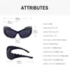 Sunglasses Vintage Spike Rectangle Y2K Women Men 2023 Designer Steampunk Sun Glasses For Male Punk Sports Sunglass