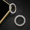 حلقة Solitaire knobspin 5mm 7ct D حلقة السيليكا الملونة 925 خاتم زفاف بلاتين فضي مطلي بلاتين ، خاتم الخطوبة للنساء 230512