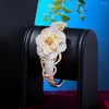 Collana Orecchini Set Missvikki Dubai Noble Luxury Big Bloom Flower 4PCS Gioielli per le donne Matrimonio romantico