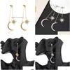 Dangle Chandelier New Fashion Sun Star Moon Earrings Female 2021 Japan And South Korea Sweet Temperament Accessories Drop Delivery Dhyi8