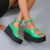 Sandals Summer Women Sandals Zipper Wedges with Metal Beads on The Top Plus Size Women Shoes 43 Sandals for Women 230515
