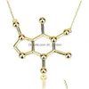 Collares colgantes Dopamine molece Chemical Forma Collar Moda Estructura de mujeres Regalos Drop entregada Joyería Pend Dhgarden Dh5fo