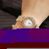 Wristwatches 2PCS Fashion Luxury Roman Pattern Diamond Ladies Quartz Watch Women Double Layer Bracelet